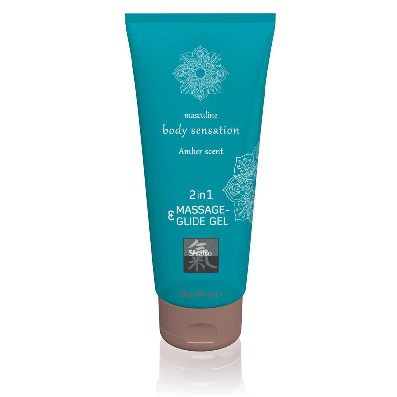 SHIATSU 2in1 Massage & Glide Gel - Amber Scented - 200 ml Hot Ero